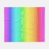 Rainbow Gradient Custom Vlies Decks Fleecedecke (Vorderseite (Horizontal))