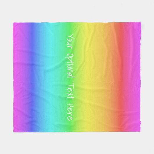 Rainbow Gradient Custom Vlies Decks Fleecedecke (Vorderseite (Horizontal))
