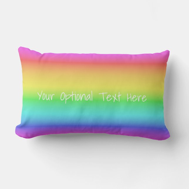 Rainbow Gradient Custom wurf Kissen (Vorderseite)