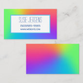 Rainbow Gradient Customizable Business Cards Visitenkarte (Vorne/Hinten)