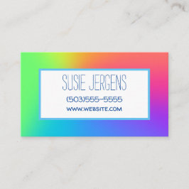 Rainbow Gradient Customizable Business Cards Visitenkarte