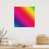 Rainbow Gradient Diagonal Poster (Küche)