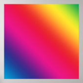 Rainbow Gradient Diagonal Poster (Vorne)
