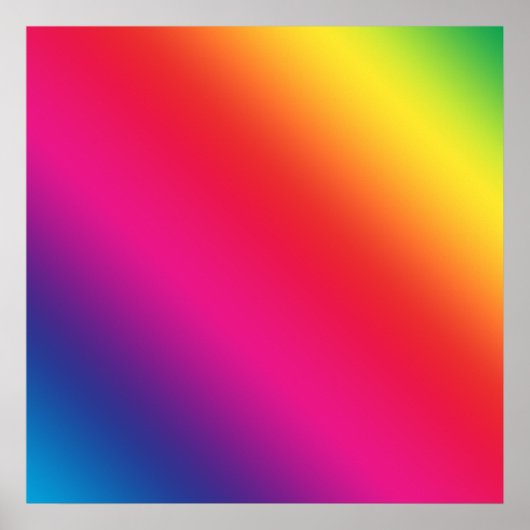 Rainbow Gradient Diagonal Poster (Vorne)