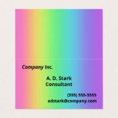 Rainbow Gradient Folded Business Cards Visitenkarten (Außenseite Aufgefaltet)