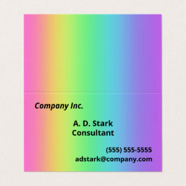 Rainbow Gradient Folded Business Cards Visitenkarten