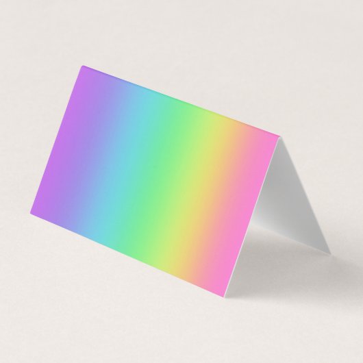 Rainbow Gradient Folded Business Cards Visitenkarten (Rückseite)