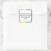 Rainbow Gradient Frame Quadratischer Aufkleber (Tasche)