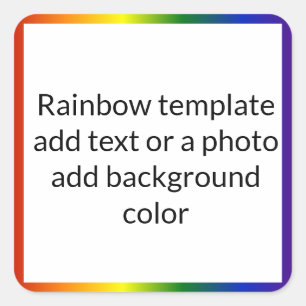 Rainbow Gradient Frame Quadratischer Aufkleber
