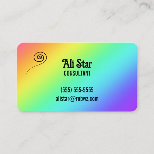 Rainbow Gradient Fun Business Cards Visitenkarte (Vorderseite)