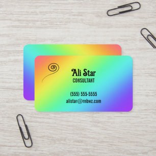 Rainbow Gradient Fun Business Cards Visitenkarte