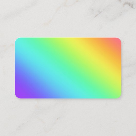 Rainbow Gradient Fun Business Cards Visitenkarte (Rückseite)