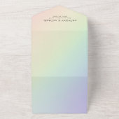 Rainbow Gradient Gay Pride LGBTQ Farbige Hochzeit All In One Einladung (Außenbereich)