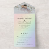 Rainbow Gradient Gay Pride LGBTQ Farbige Hochzeit All In One Einladung (Innen Boden)