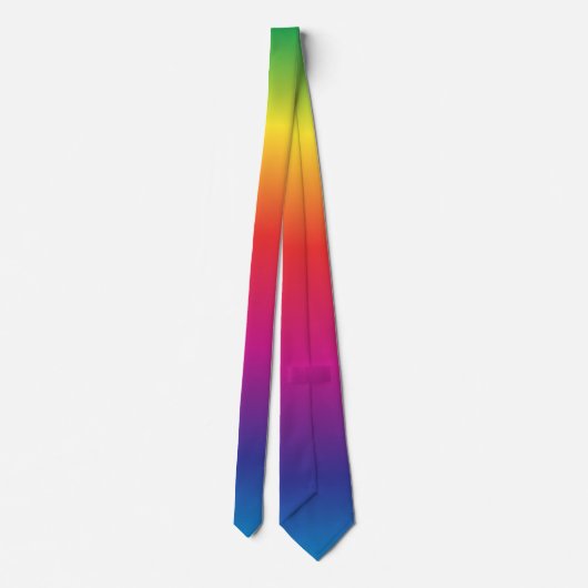 Rainbow Gradient Gay Pride Neck Tie Krawatte (Rückseite)