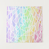 Rainbow Gradient Geometric Tapestric Wandteppich (Vorderseite (Horizontal))