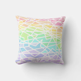 Rainbow Gradient Geometric Throw Kissen