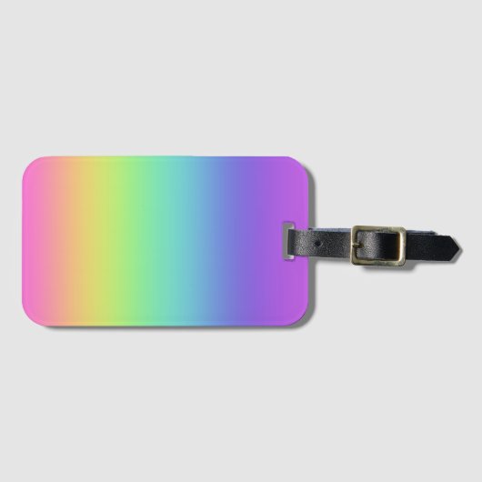 Rainbow Gradient Gepäckanhänger (Vorderseite (Horizontal))