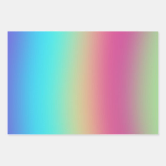 Rainbow Gradient Geschenkpapier Set (Vorderseite 3)
