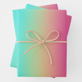 Rainbow Gradient Geschenkpapier Set