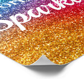 Rainbow Gradient Glitzer Geboren zu Sparkle Poster (Ecke)
