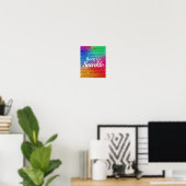 Rainbow Gradient Glitzer Geboren zu Sparkle Poster (Heimbüro)