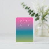 Rainbow Gradient Handmade Earring Display Card Telefonnummerkarte (Stehend Vorderseite)