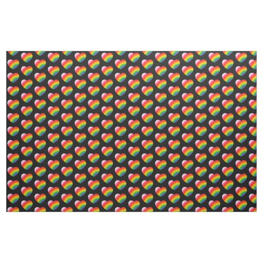 Rainbow Gradient Hearts Pattern Stoff (Yard (91,4 cm))