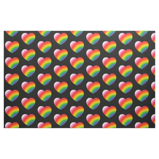 Rainbow Gradient Hearts Pattern Stoff (Fat Quarter (45,7 x 55,9 cm))
