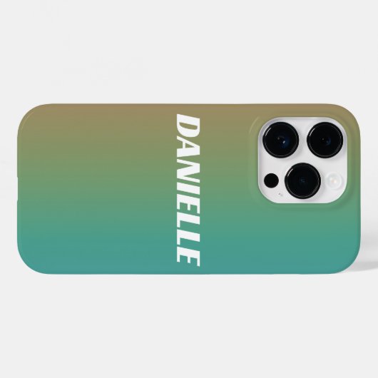 Rainbow Gradient Individuelle Name Case-Mate iPhone Hülle (Rückseite (Horizontal))