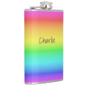 Rainbow Gradient individuelle Name Flachmann (Rechts)