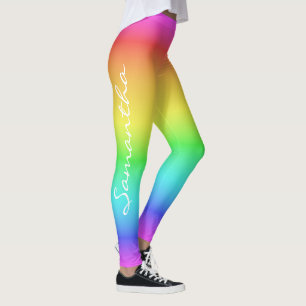 Rainbow Gradient individuelle Name Leggings