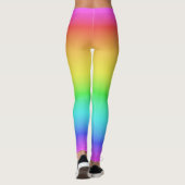 Rainbow Gradient individuelle Name Leggings (Rückseite)