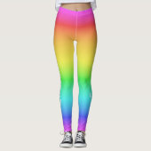 Rainbow Gradient individuelle Name Leggings (Vorderseite)