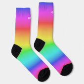 Rainbow Gradient individuelle Name Socken (Rechts)