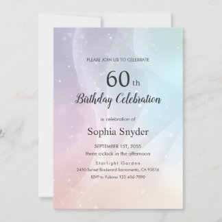 Rainbow Gradient Invitation | Elegant Pastel Spark Einladung