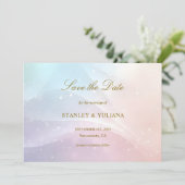Rainbow Gradient Invitation | Elegant Pastel Spark Einladung (Stehend Vorderseite)