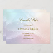 Rainbow Gradient Invitation | Elegant Pastel Spark Einladung (Vorne/Hinten)