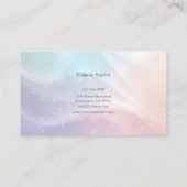 Rainbow Gradient Invitation | Elegant Pastel Spark Visitenkarte (Rückseite)