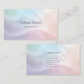 Rainbow Gradient Invitation | Elegant Pastel Spark Visitenkarte (Vorne/Hinten)