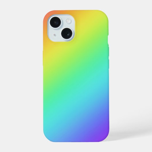 Rainbow Gradient iPhone 15 Hülle (Rückseite)
