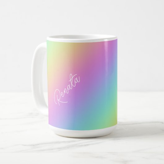 Rainbow Gradient Kaffeetasse (Vorderseite Links)