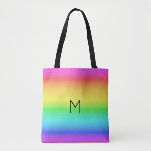 Rainbow Gradient kundenspezifische Monogramm-Beute Tasche (Vorderseite)