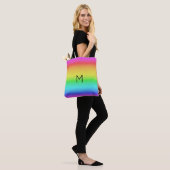 Rainbow Gradient kundenspezifische Monogramm-Beute Tasche (Am Model)