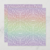 Rainbow Gradient Lace Pattern Geburtstag Einladung (Vorne/Hinten)