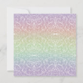 Rainbow Gradient Lace Pattern Geburtstag Einladung (Vorderseite)