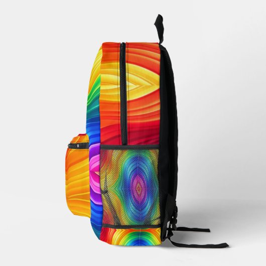 Rainbow Gradient Large Backpack Bedruckter Rucksack (Rechts)