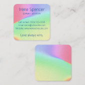Rainbow Gradient LGBTQIA+ Quadratische Visitenkarte (Vorne/Hinten)