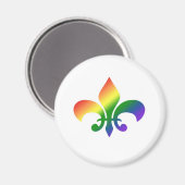 Rainbow Gradient Lilie Magnet (Vorderseite/Rückseite)