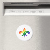Rainbow Gradient Lilie Magnet (In Situ (Geschirrspüler))